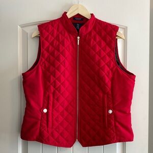 Chaps Scarlet Quilted Vest